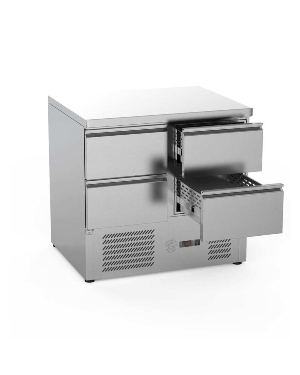 Etabli réfrigéré - 4 tiroirs - H 88 x 90 x 70 CM - 240 litres - Inox - G-Line