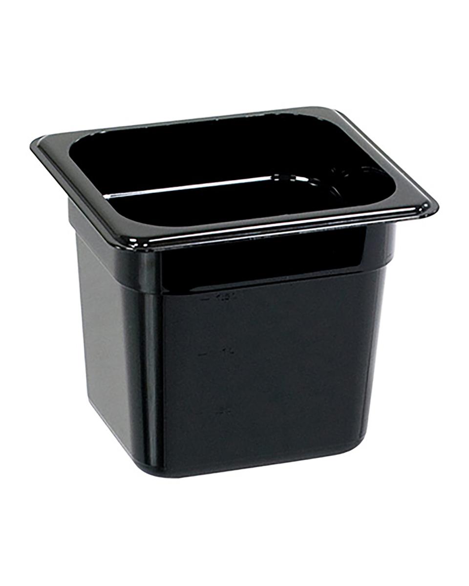 Bac gastronorme - Polycarbonate - Noir - 1/6 GN - 150 mm - G-Line