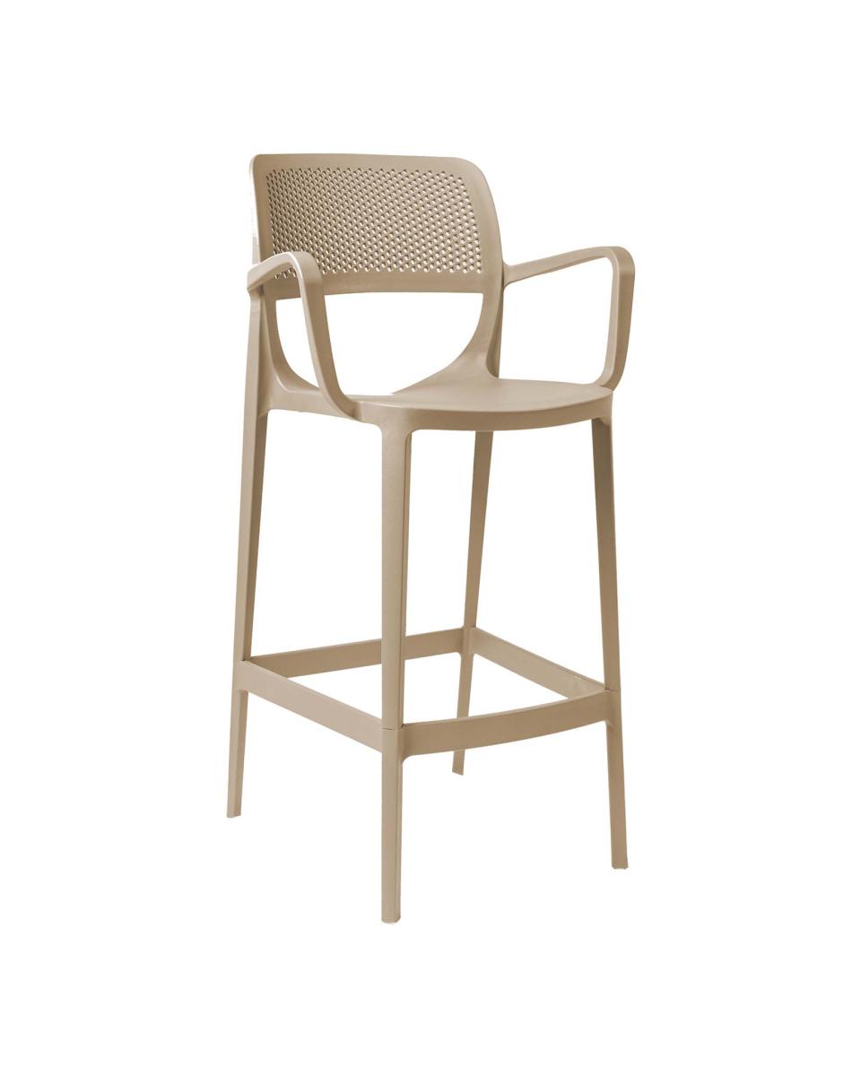Tabouret de bar de terrasse - Milan - Cappuccino - Plastique - G-Line
