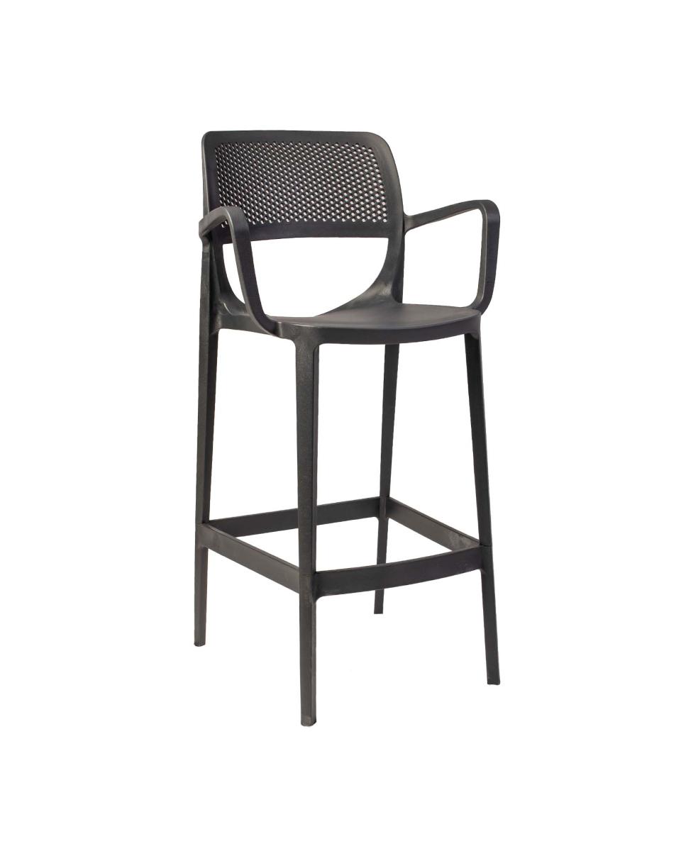 Tabouret de bar de terrasse - Milan - Anthracite - Plastique - G-Line