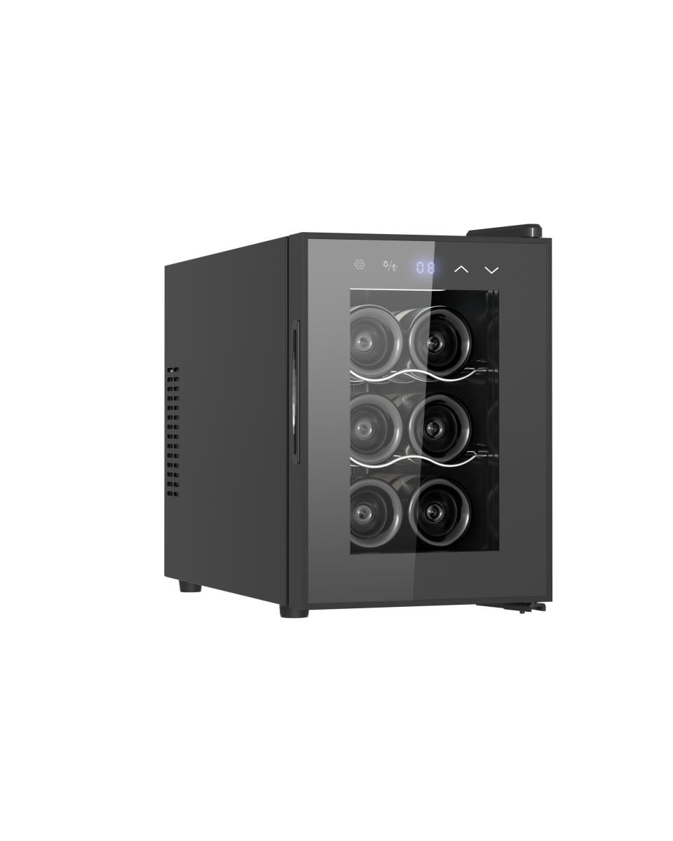 Refroidisseur à vin - Porte en verre - 18 L - Noir - G-Line