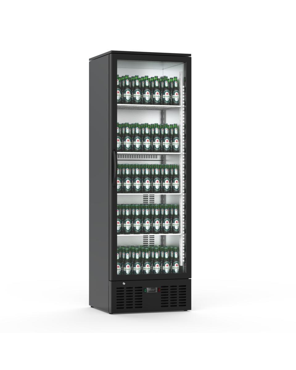 Réfrigérateur porte vitrée - 235 Litres - Noir - Aluminium - G-Line