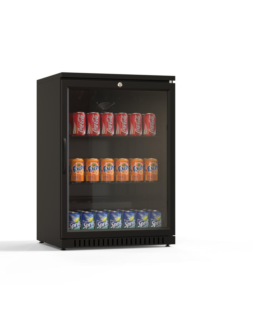Réfrigérateur bar - Porte vitrée - 1 porte - 105 litres - Intérieur noir - H 95 x L 60 x P 53 CM - G-Line