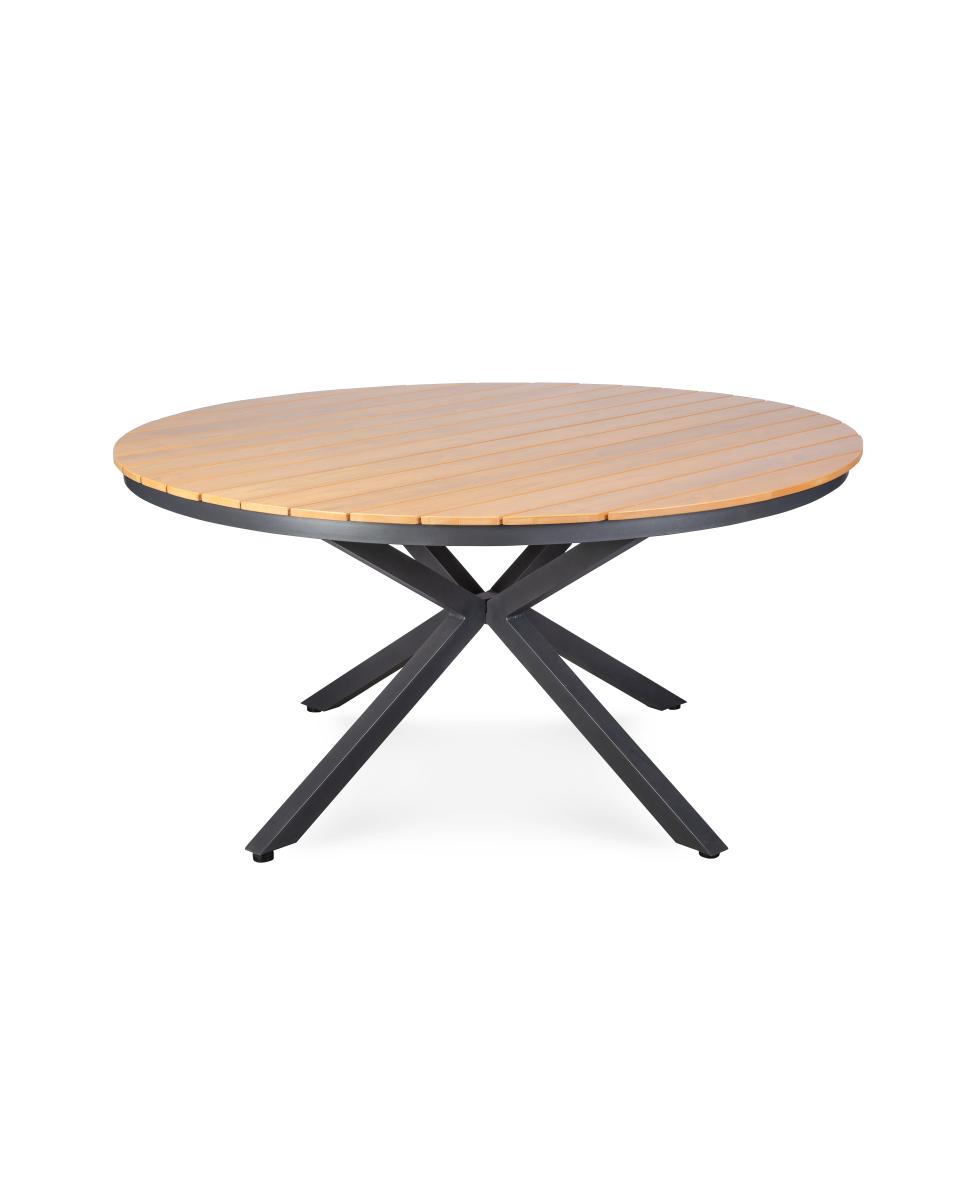 Table Régulière Terrasse Ronde - 150 Ø - Plateau Polywood - Structure Aluminium Anthracite - G-Line