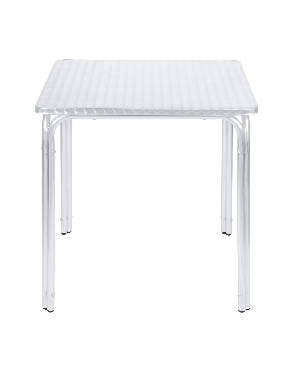Table de terrasse - 70 x 70 CM - Bistrot - Chrome - Empilable - Aluminium - G-Line
