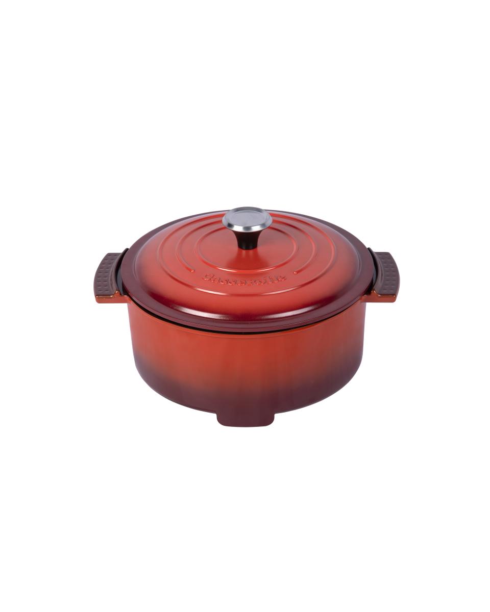 Poêle à buffet - Casserole - Électrique - Avec couvercle - 3 L - Rouge - Ø 35 CM - 230V - G-Line