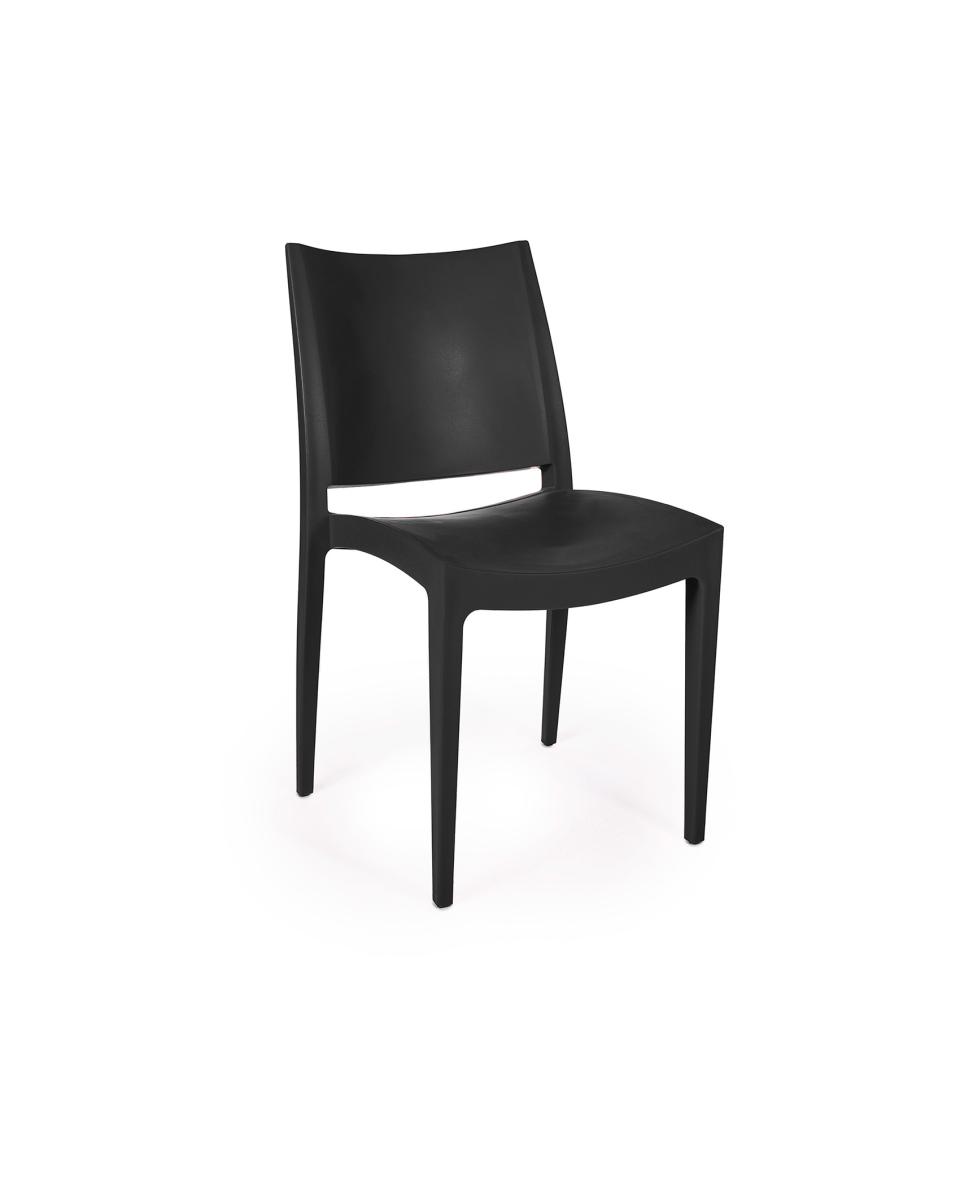 Chaise de terrasse - Lotus - Noir - Plastique - G-Line