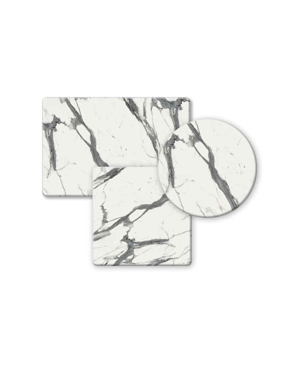 Plateau de table de terrasse - Marbre Blanc - Extérieur - G-Line
