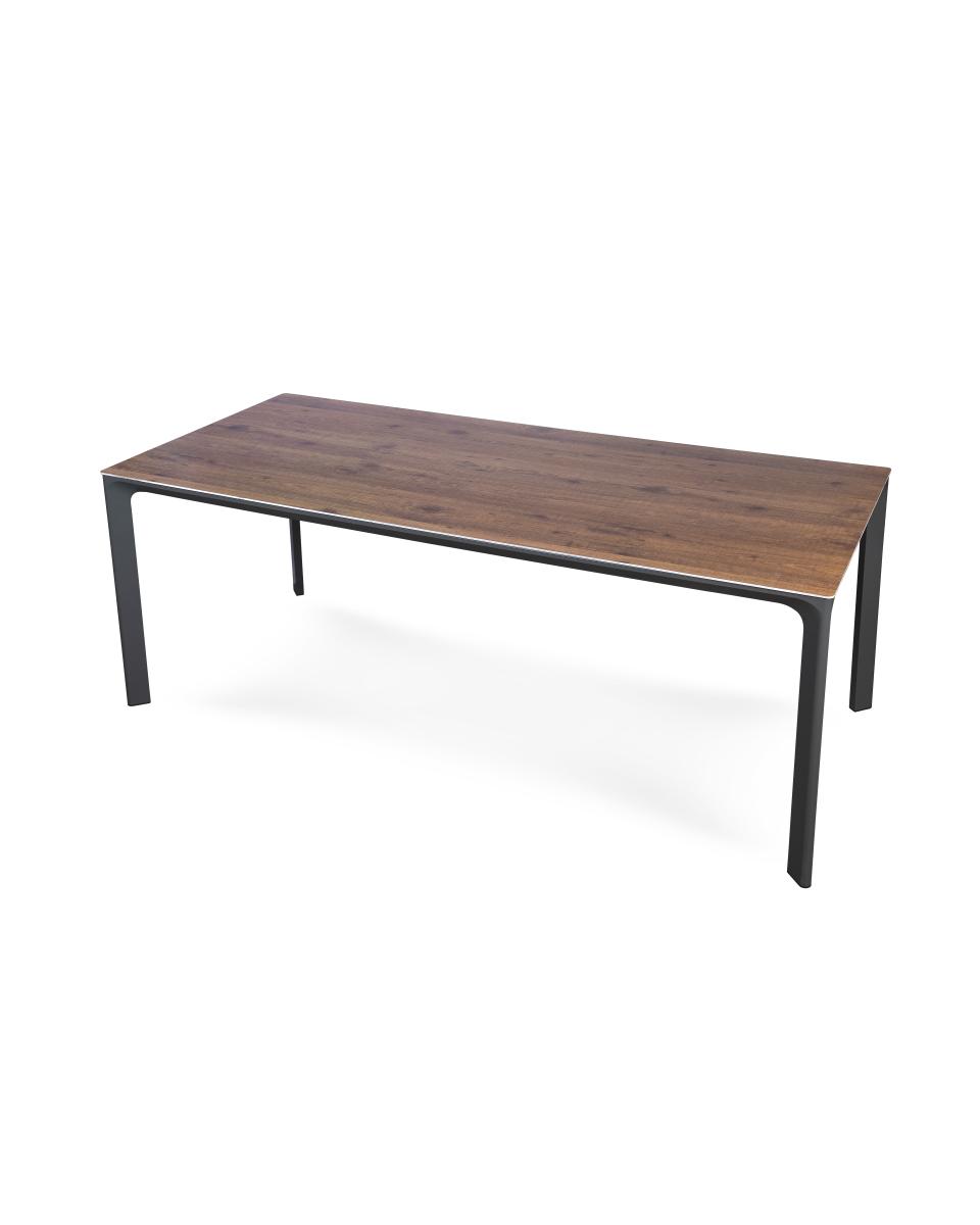 Table d'appoint Terrace - Plateau aspect bois - Structure aluminium - G-Line