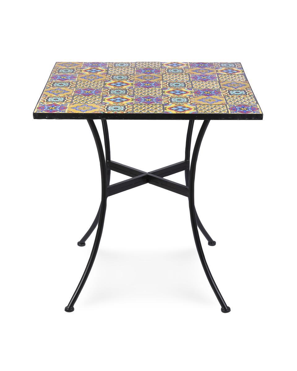 Table de terrasse Espagne - Noir - H 72,5 x L 70 x P 70 CM - G-Line