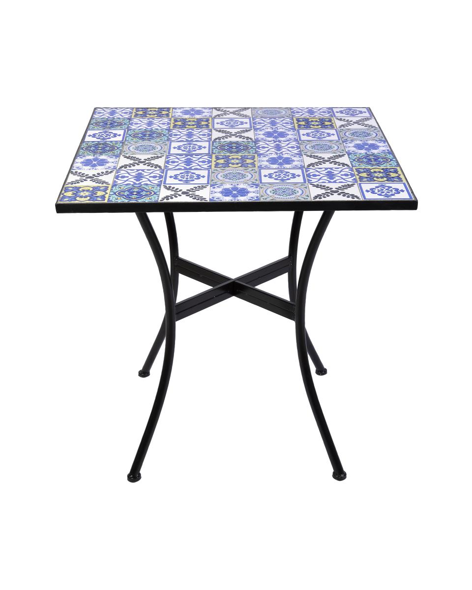 Table terrasse Grèce - Céramique - Noir - H 72,5 x L 70 x P 70 CM - G-Line