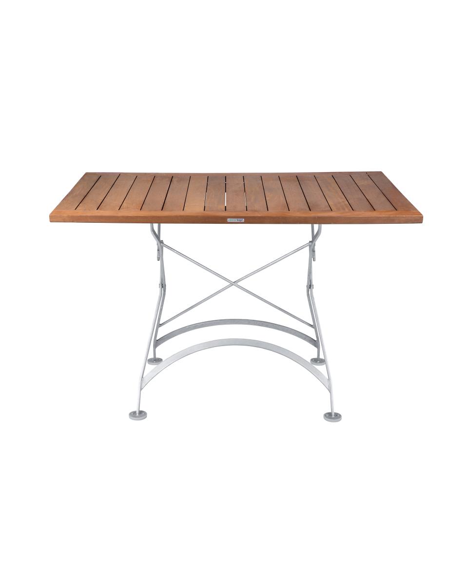 Table de terrasse - 120 x 80 CM - Teck - Fonte - G-Line