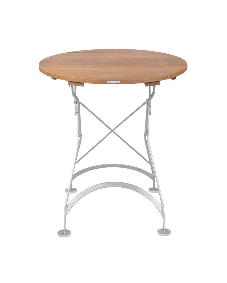 Table de terrasse / Ø70 CM - Teck - Fonte - G-Line