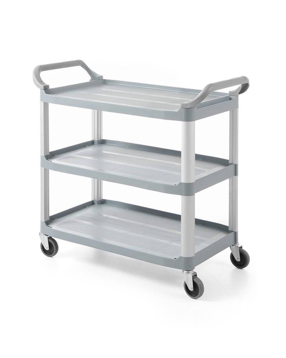 Chariot de service en plastique - 3 plateaux - amovible - G-Line