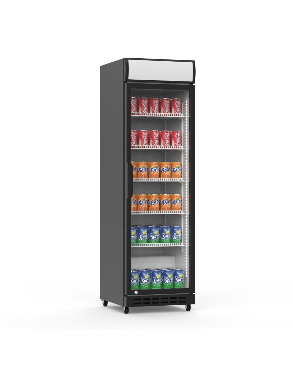 Réfrigérateur porte vitrée - 390 Litres - Noir/Blanc - 1 porte - G-Line