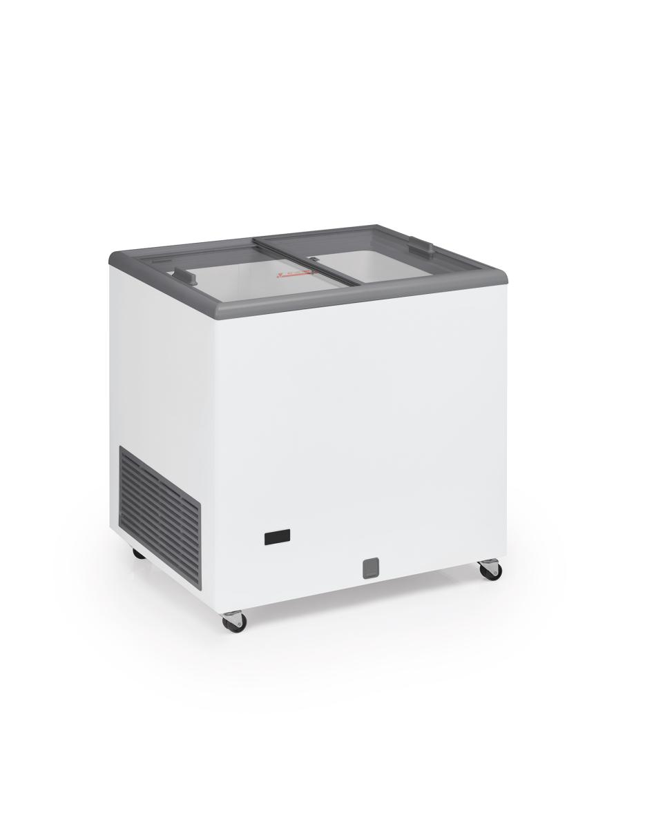 Glacière - Couvercle coulissant en verre - 200 L - Blanc - 230V - G-Line