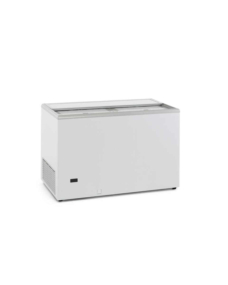 Réfrigérateur - Couvercle à charnières en verre - 400 L - Blanc - 230V - G-Line