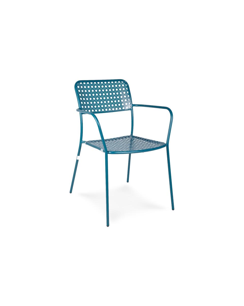 Chaise de terrasse Toscane - Acier bleu - G-Line