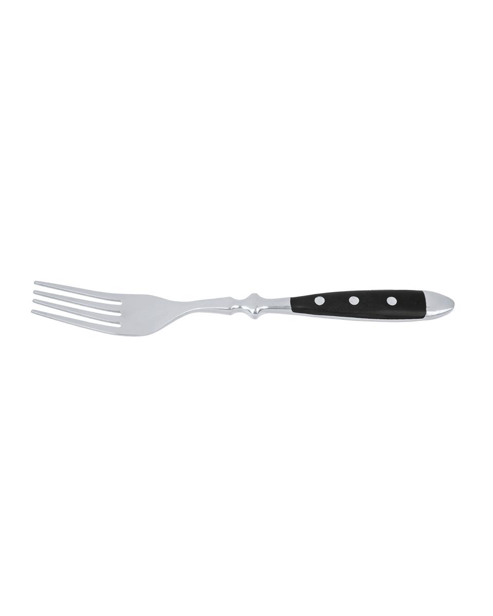 Fourchette de table - 20,2 CM - Manche Noir - Bistro - G-Tableware - 6 pièces - G-line