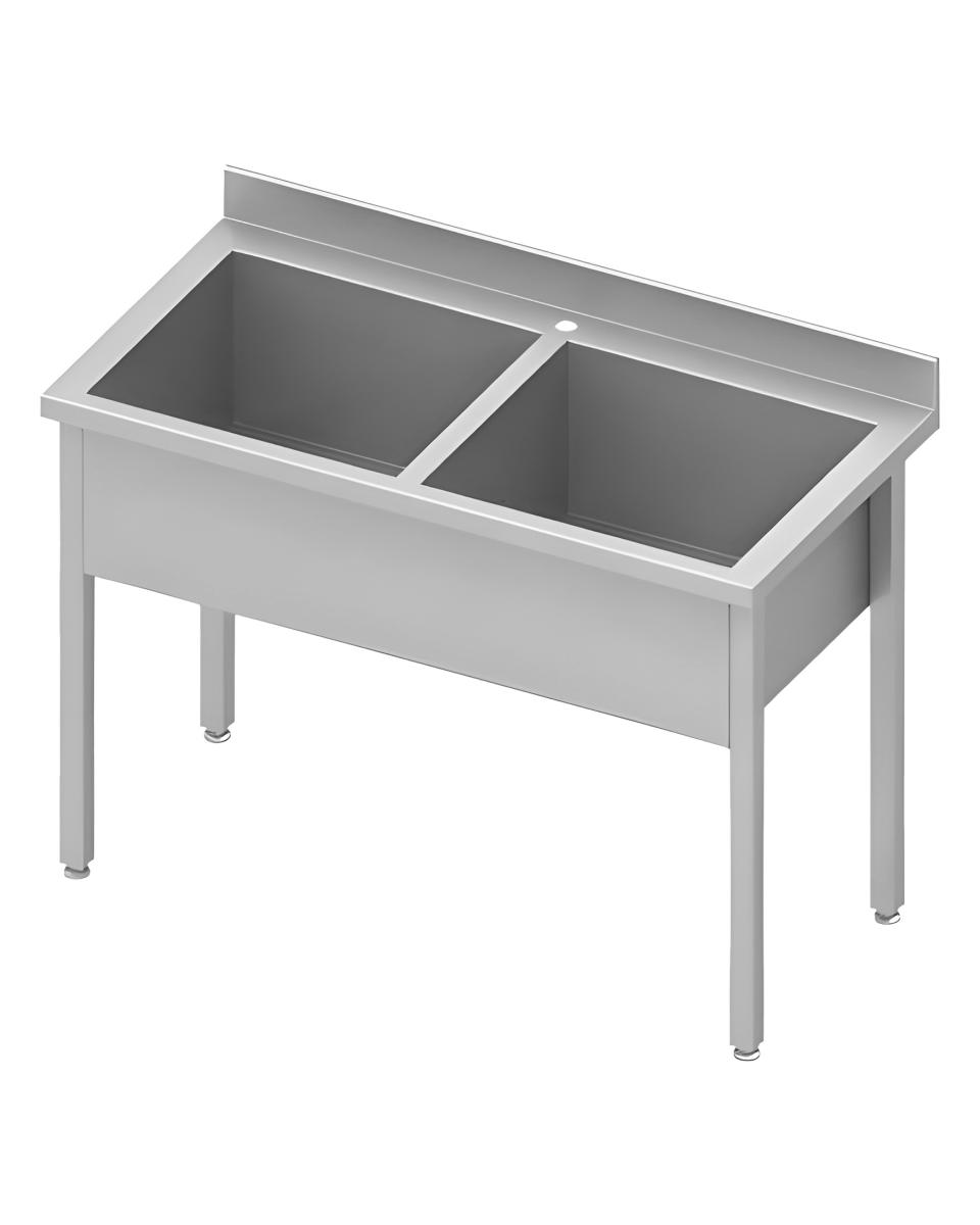Lave-mains en inox - 2 bacs - Bac H 30 cm - G-Line