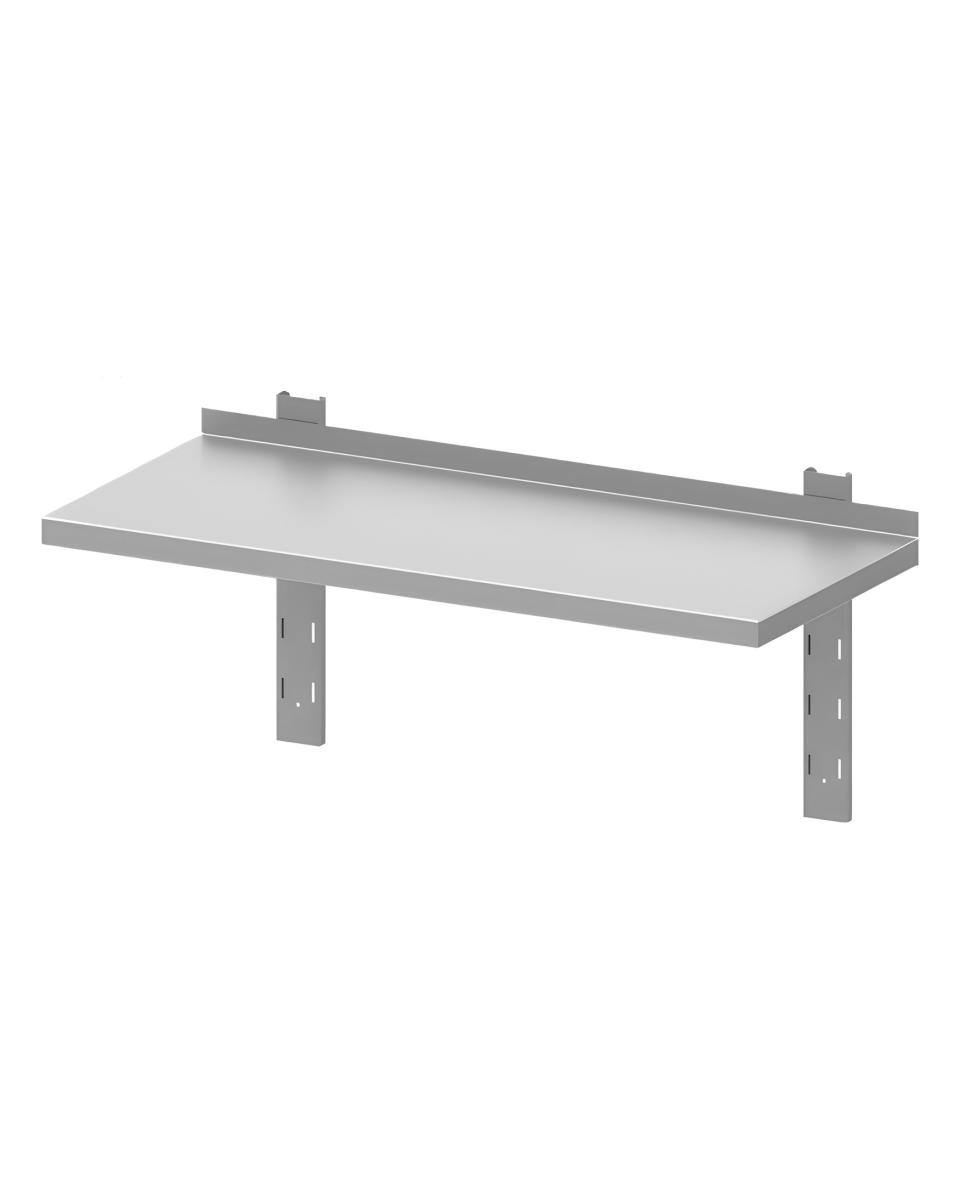 Étagère murale en inox - Fermé - 1 niveau - Réglable - Avec supports - G-Line