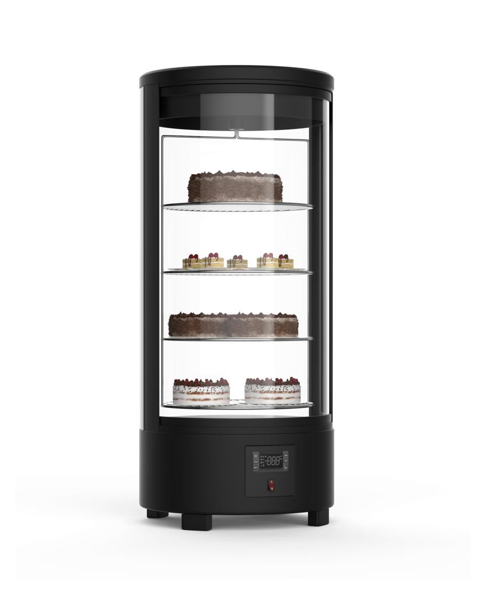 Caisse pâtissière réfrigérée - 72 Litre - Noir - 4 Plaques - G-Line