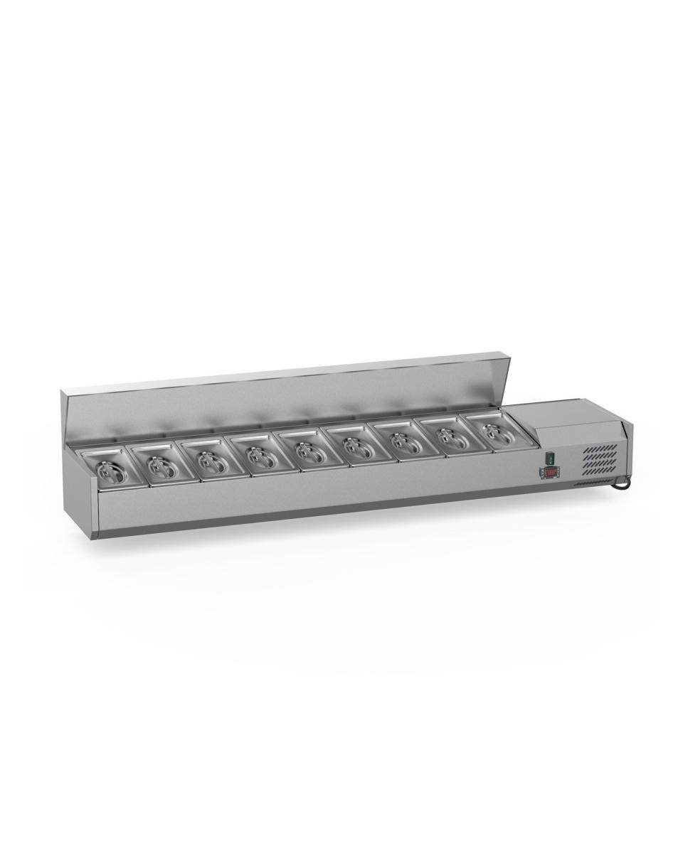 Vitrine Réfrigérée Design - 120 CM - 4 x 1/3 GN - Inox - G-Line