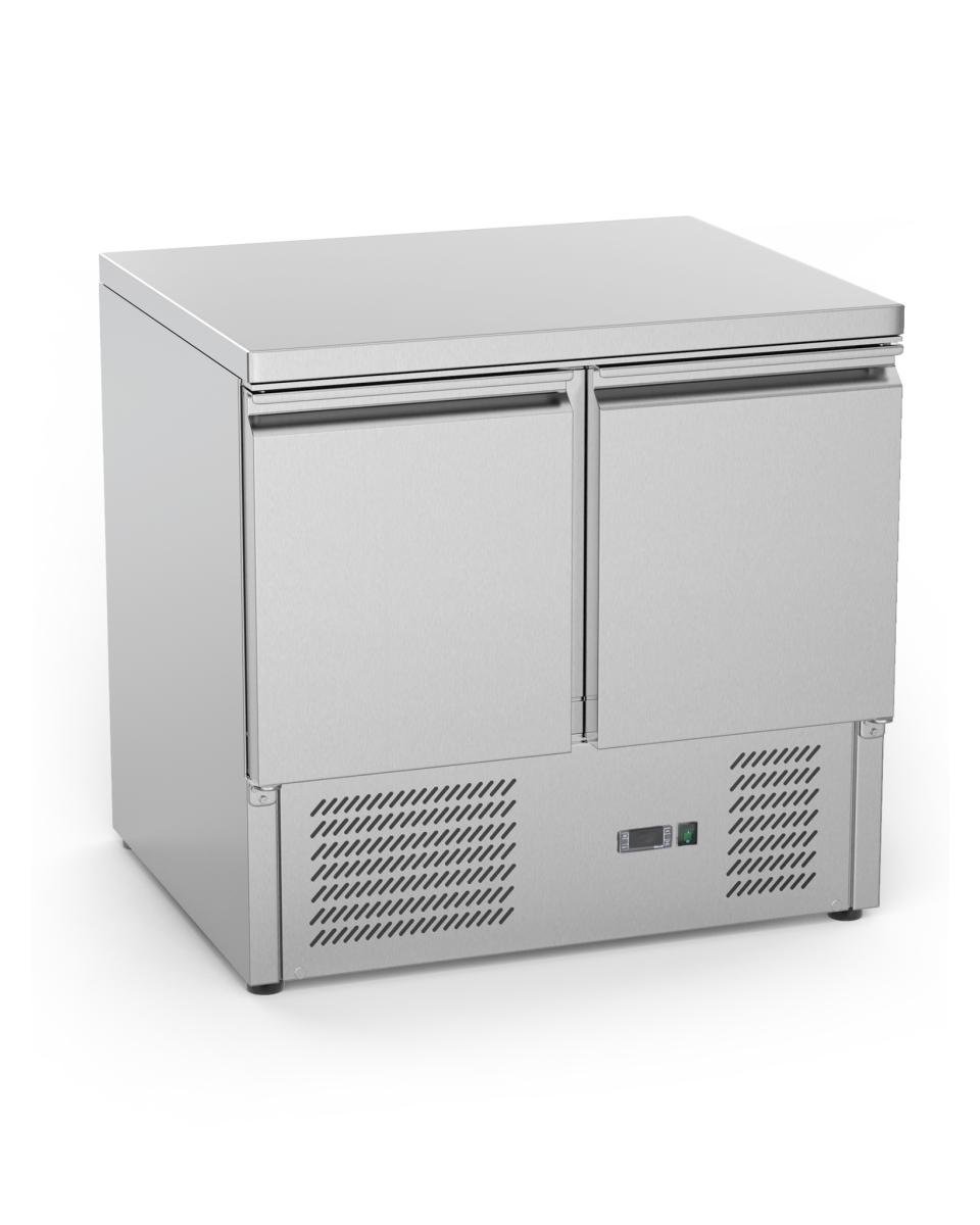 Etabli réfrigéré - 2 portes - H 88 x 90 x 70 CM - 240 litres - Inox - G-Line