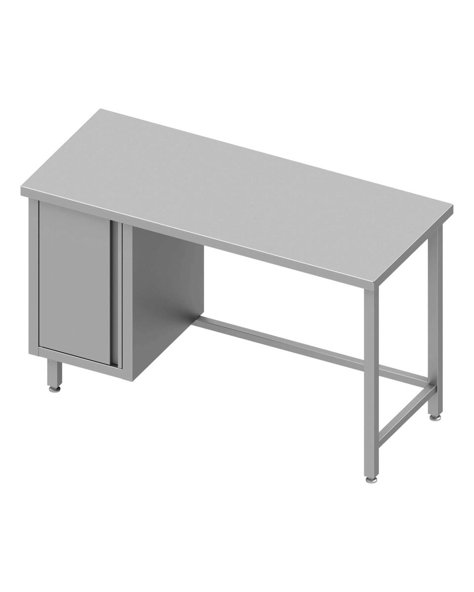 Table de travail en inox - Sans étagère inférieure - Armoire à gauche - G-Line