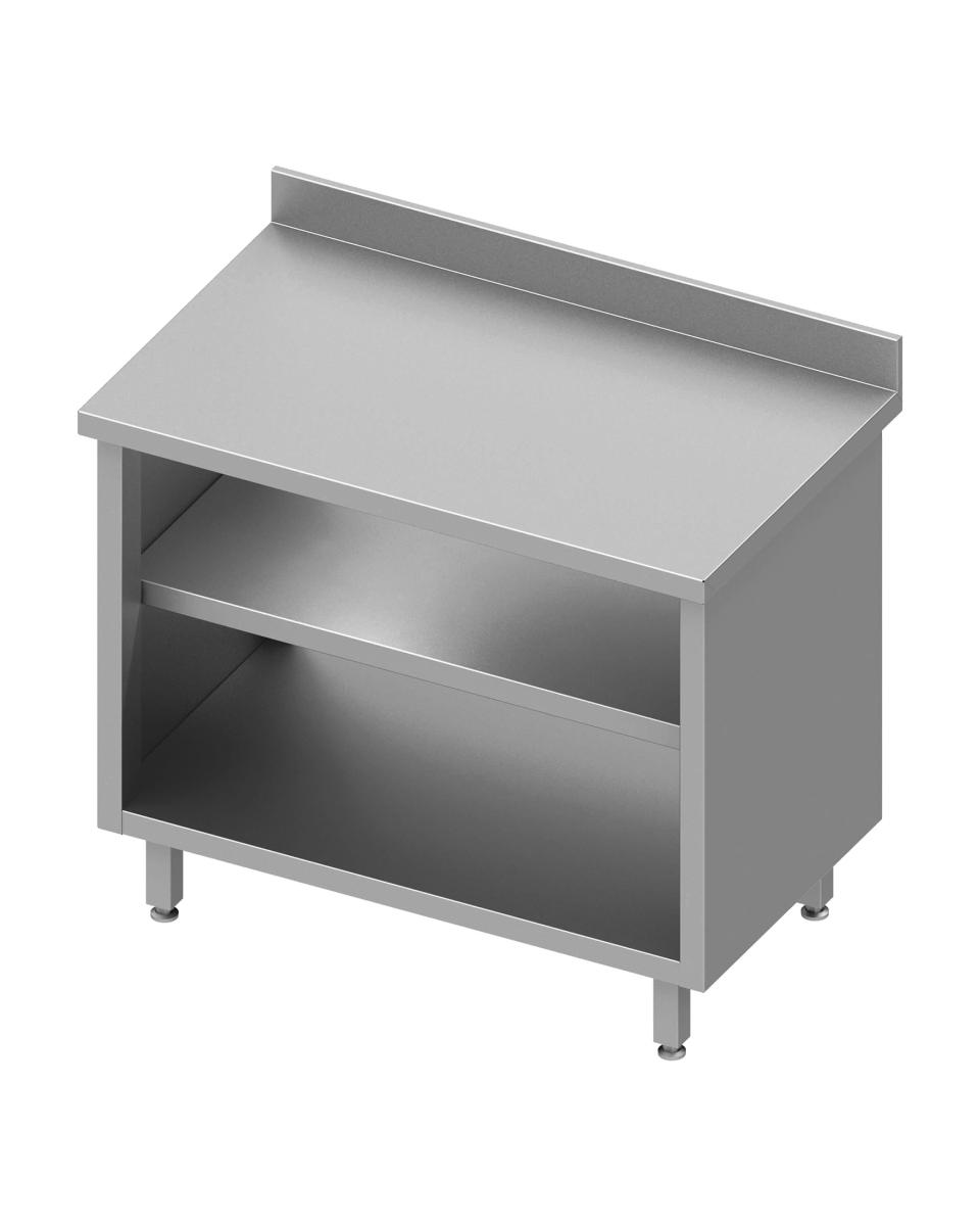 Table de travail fermée en inox - Ouvert - Rebord relevé 10 cm - G-Line