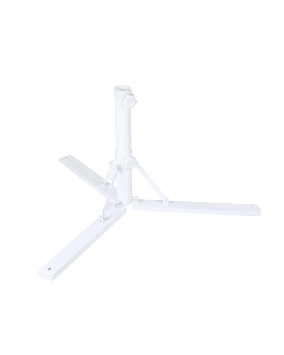 Pied de parasol 3 pieds - Blanc - pliable - 6 kg - G-Line