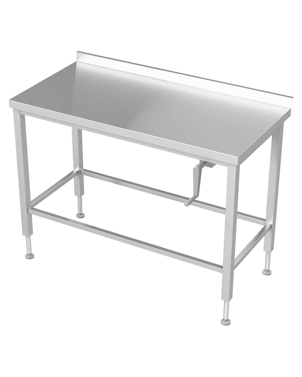 Table de travail en inox réglable - Manuel - Sans étagère inférieure - G-Line