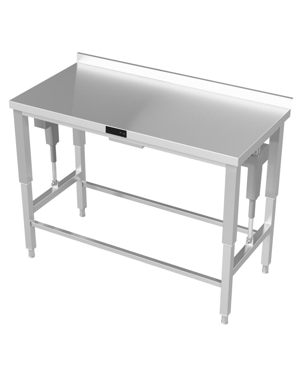 Table de travail en inox réglable - Électrique - Sans étagère inférieure - G-Line