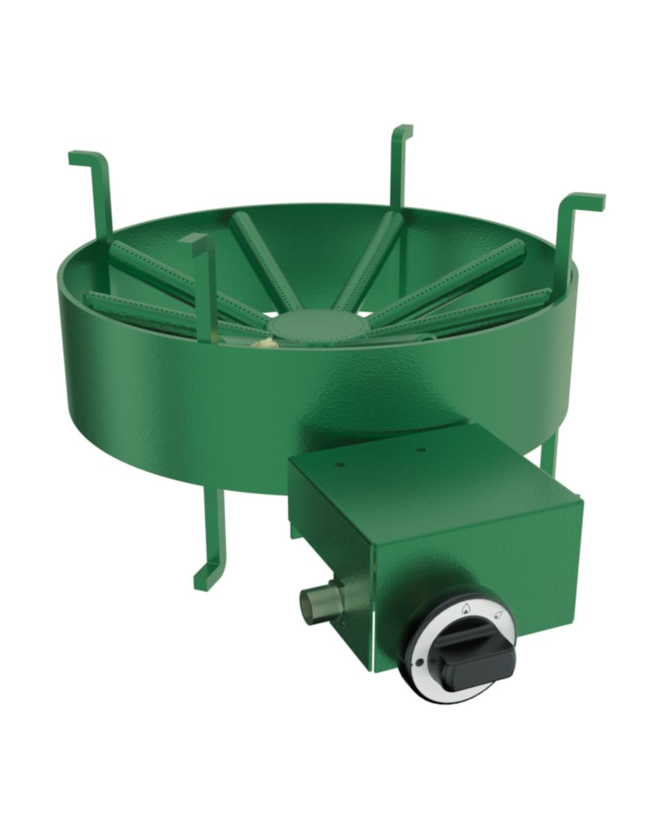 Brûleur wok - Modèle de table - Gaz naturel - 15kW - Vert - H 21 x L 38 x P 55 CM - Combisteel