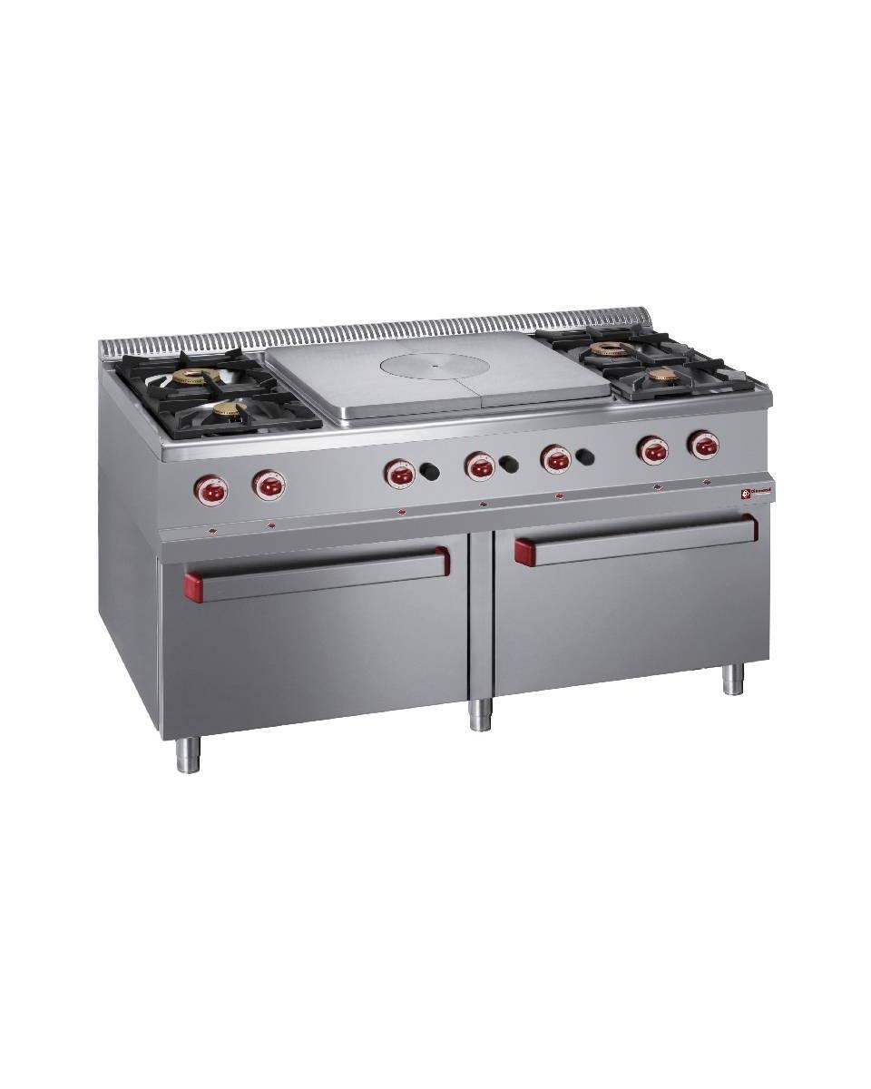 Cuisinière à gaz - Four à gaz - 4 feux - Encastrable - Diamond - G7/T4B2F15