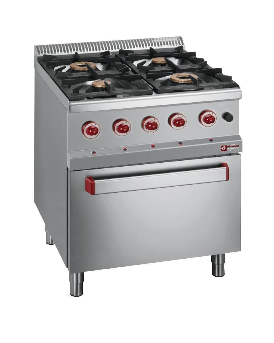 Cuisinière à gaz - Four à gaz - 4 Foyers - Diamant - G7/4BF7