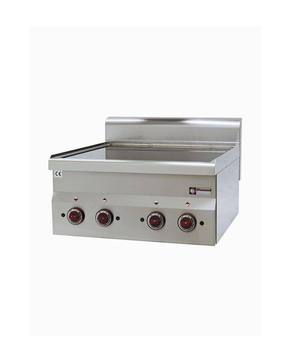 Poêle - Céramique - 4 plaques - 2 x 1,8kW + 2 x 2,5kW - Modèle de table - Diamant - E60/4VC6T