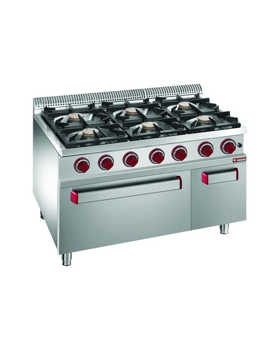 Cuisinière à gaz - Four à convection électrique - 6 brûleurs - Diamant - G7/6BFEVA11