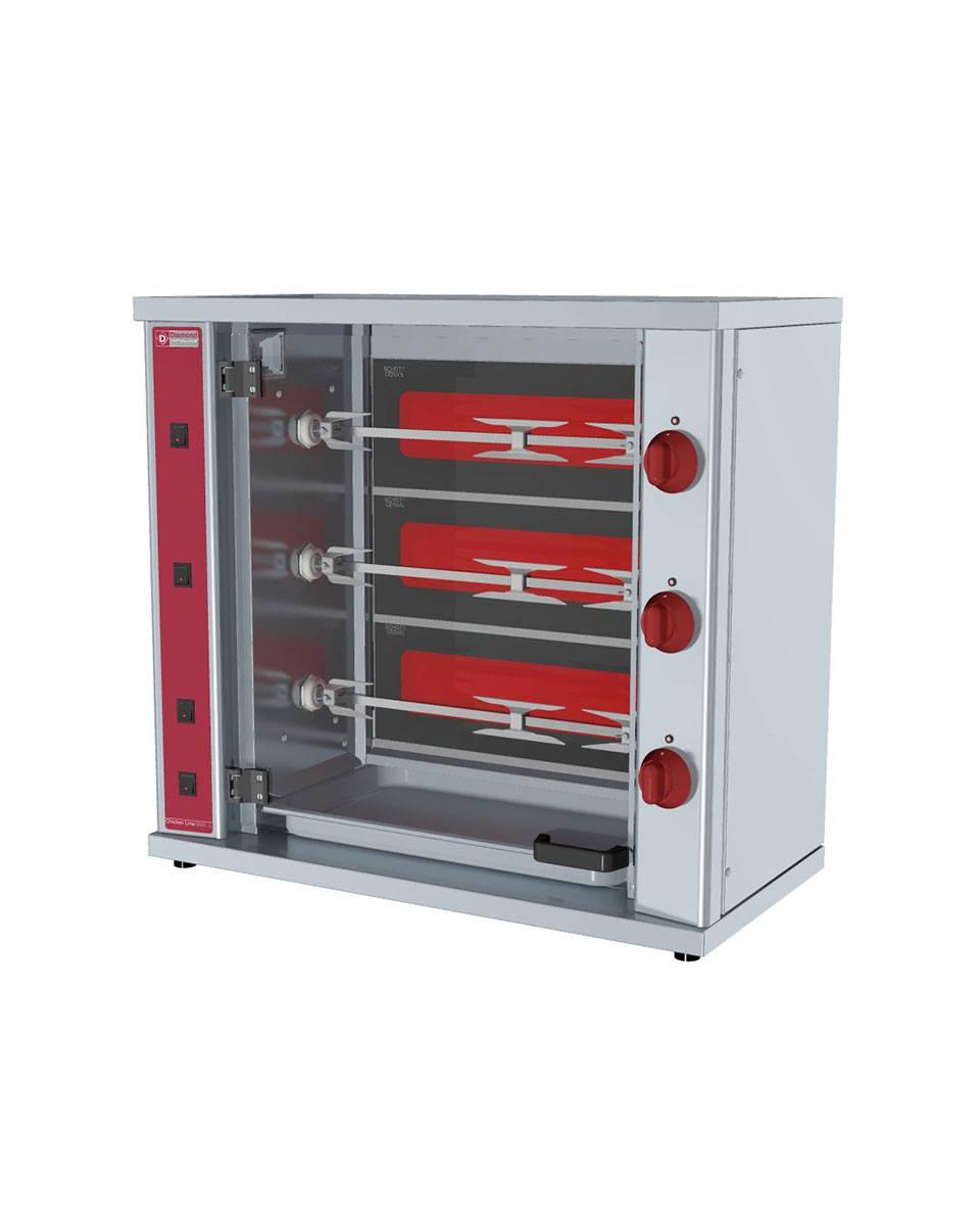 Grill poulet - Vitocéramique - 9 poulets - 400V - Petit - Diamant - RVE/3C-SBC