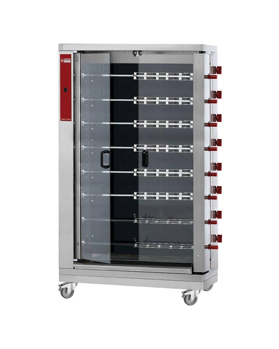 Grill poulet - Vitocéramique - 48 poulets - 400V - Diamant - RVE/8C-CM