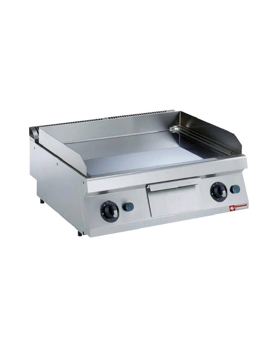 Plancha - Gaz - Lisse - Chrome - 80 CM - Diamant - G17/PLCD8T-N