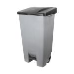 Poubelle à pédale - H 87,5 x 51 x 42,5 CM - 5,43 KG - Gris - 120 Litres - Denox - 600062 E600062 €64.00 Poubelles