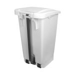 Poubelle à pédale - H 70 x 49 x 38 CM - 3,91 KG - Blanc - 60 litres - Denox - 600077 E600077 €50.99 Poubelles