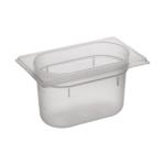 Bac gastronorme - 1/9 GN - 1 Litre - H 10 x 17.6 x 10.8 CM - Polypropylène - Transparent - -40°C / +95°C - Caterchef - 853881 E853881 €2.05 Bacs gn plastique