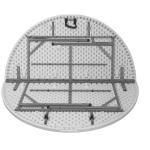 Tafel - Inklapbaar - Rond - H 74 x B 152 CM - Wit - G-Line GL-155403 €119.00 Inklapbare tafels