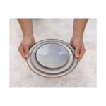 Assiette - 6 pièces - Gris - Porcelaine - Ø 23 x H 2.7 CM - Olympia FU188 €91.98 Assiettes