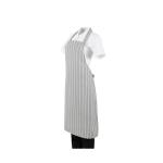 Tablier rayé - Unisexe - Gris - Polycoton - Whites Chefs Clothing BA111 €8.79 Tabliers et tabliers à bavette