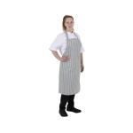 Tablier rayé - Unisexe - Gris - Polycoton - Whites Chefs Clothing BA111 €8.79 Tabliers et tabliers à bavette