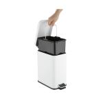 Poubelle - Blanc - Acier peint par poudrage - Jantex HT475 €15.59 Poubelles