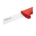 Couteau dentelé - Rouge - acier inoxydable - Hygiplas FX117 €12.49 Couteaux